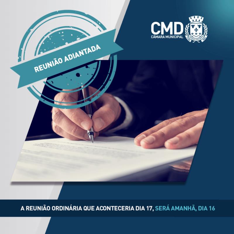 Reunião Ordinária Adiantada