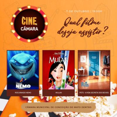 Cine-Câmara especial “Mês das Crianças”
